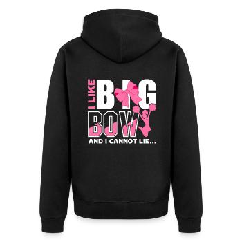 Archery Archery I Like Big Bow - Unisex Premium Organic Zip Hoodie - black - Back - Nico (187cm)