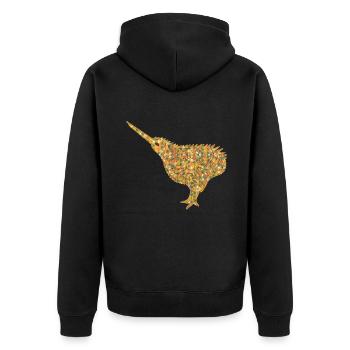 Kiwi Bird Kiwi Bird Geometric - Unisex Premium Organic Zip Hoodie - black - Back - Nico (187cm)