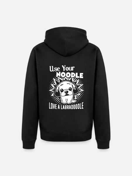 Love a Labradoodle - Unisex Premium Organic Zip Hoodie - black
