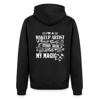 Makeup Artist I Am A Makeup Artist - Unisex Premium Organic Zip Hoodie - black - Back - Nico (187cm)