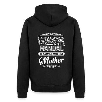 Mother's Day Shirts Special Love - Unisex Premium Organic Zip Hoodie - black - Back - Nico (187cm)