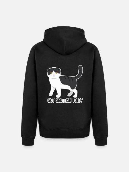 Got Scottish Fold Cat - Unisex Premium Organic Zip Hoodie - black
