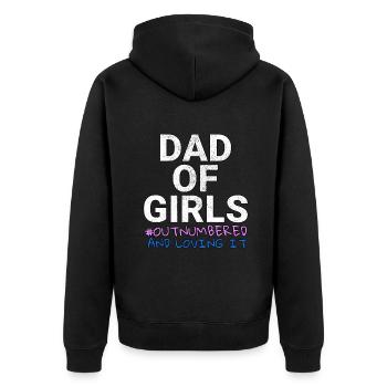 Mens I am Not Sleeping I am Resting My Eyes Dad Fa - Unisex Premium Organic Zip Hoodie - black - Back - Nico (187cm)