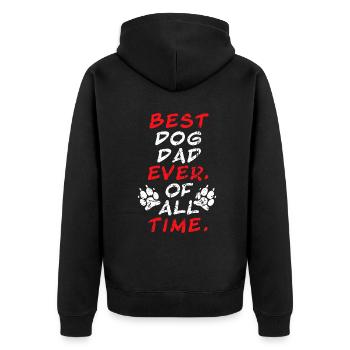 Meilleur père de chien de tous les temps Vintage en détresse D - Veste à capuche bio Premium Unisexe - noir - Dos - Nico (187cm)