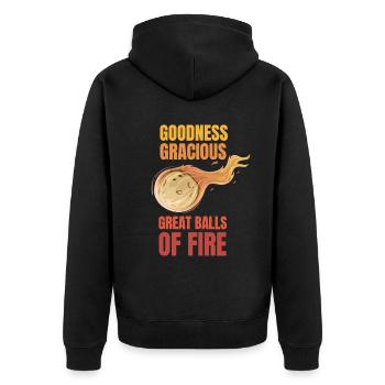 Grandes boules de feu drôle de comète météore flamboyante ast - Veste à capuche bio Premium Unisexe - noir - Dos - Nico (187cm)