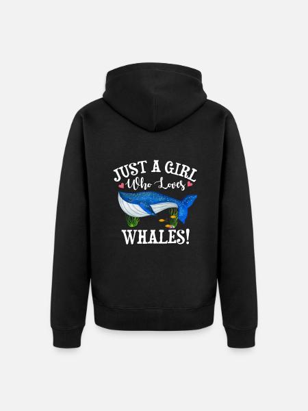 Wal - Unisex Premium Bio Zip Hoodie - Schwarz