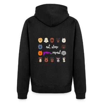 Chemise de toilettage pour chien drôle de toiletteur de chien TShirt Cadeau - Veste à capuche bio Premium Unisexe - noir - Dos - Nico (187cm)