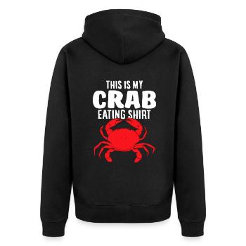 Homard Amateur de fruits de mer Manger des crabes Ceci est mon crabe - Veste à capuche bio Premium Unisexe - noir - Dos - Nico (187cm)