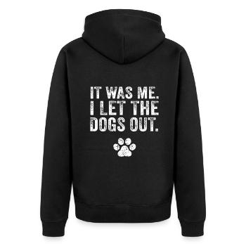 C’était drôle que j’ai laissé les chiens sortir Dog Lover Distr - Veste à capuche bio Premium Unisexe - noir - Dos - Nico (187cm)