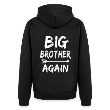 Big Brother à nouveau pour les garçons avec des cadeaux amusants Arrow - Veste à capuche bio Premium Unisexe - noir - Dos - Nico (187cm)