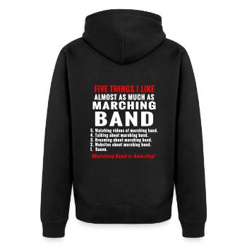 5 choses à propos des montagnes russes Marching Band Funnyfun - Veste à capuche bio Premium Unisexe - noir - Dos - Nico (187cm)