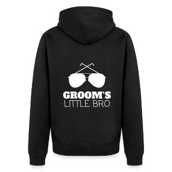 Frère du marié Cadeaux pour mariage Famille Groo - Veste à capuche bio Premium Unisexe - noir - Dos - Nico (187cm)