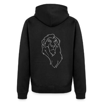 Lion King Scar Line Art Graphicsimbastrengthtigerw - Veste à capuche bio Premium Unisexe - noir - Dos - Nico (187cm)