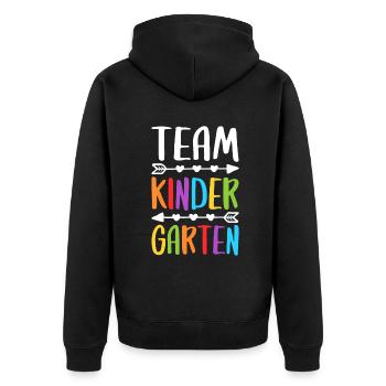Team Kindergarten T-Shirt Teacher Back To Schoolba - Unisex Premium Organic Zip Hoodie - black - Back - Nico (187cm)