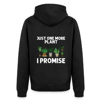 Cool Plant For Men Women Pot Gardener Plant Loverp - Unisex Premium Organic Zip Hoodie - black - Back - Nico (187cm)