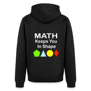 Les mathématiques vous gardent en forme Entraînement amusant du professeur de mathématiques - Veste à capuche bio Premium Unisexe - noir - Dos - Nico (187cm)