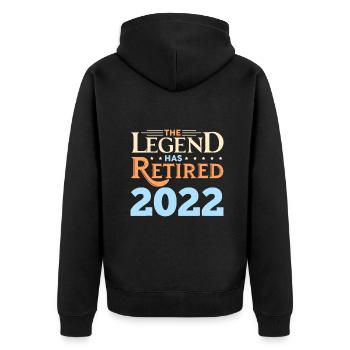 Retraite Drôle de légende a pris sa retraite depuis 2022 Papa - Veste à capuche bio Premium Unisexe - noir - Dos - Nico (187cm)