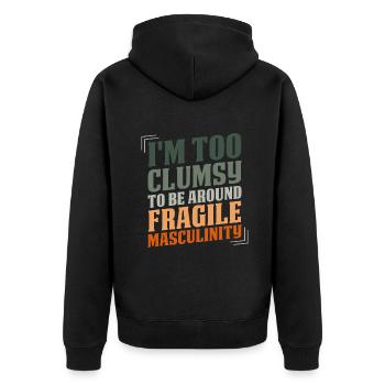 Otter Tshirt, Otter Lover Tee, Funny Otter Shirt,b - Unisex Premium Organic Zip Hoodie - black - Back - Nico (187cm)