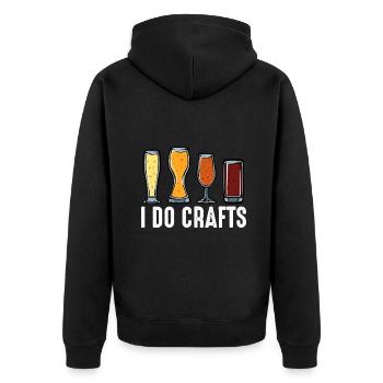 I Do Crafts Home Brewing Craft Beer Brewer Gift Ho - Unisex Premium Organic Zip Hoodie - black - Back - Nico (187cm)