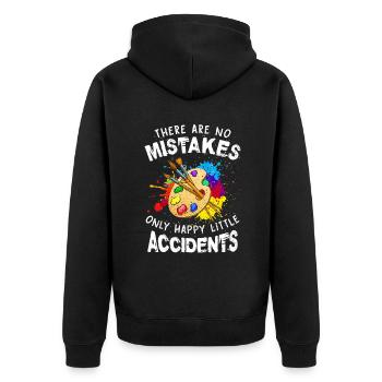 Il n’y a pas d’erreurs seulement des petits accidents heureux - Veste à capuche bio Premium Unisexe - noir - Dos - Nico (187cm)