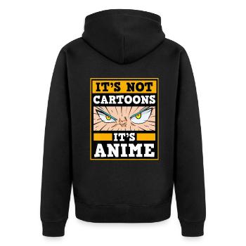 Ce ne sont pas des dessins animés, c’est des séries de manga japonais d’anime - Veste à capuche bio Premium Unisexe - noir - Dos - Nico (187cm)
