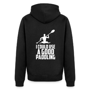 Kayak Canoe Accessories Supplies Boating Rafting - Unisex Premium Organic Zip Hoodie - black - Back - Nico (187cm)