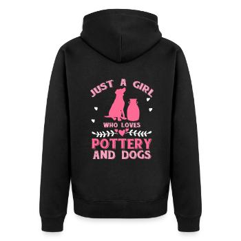 Chien Parent Artiste Céramiste Femmes Filles Cadeau Clay Po - Veste à capuche bio Premium Unisexe - noir - Dos - Nico (187cm)