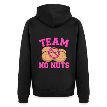 Gender Reveal Team No Nuts Girl Matching Family Ba - Unisex Premium Bio Zip Hoodie - Schwarz - Hinten - Nico (187cm)