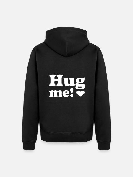 Hug mefunnyanatomycatcatsghosthorroroccultretrowit - Veste à capuche bio Premium Unisexe - noir