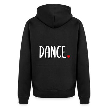 Cute Dancevibingfriendly - Unisex Premium Organic Zip Hoodie - black - Back - Nico (187cm)