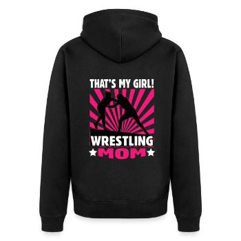 That's My Girl - Girls Wrestling Idee - Wrestling - Unisex Premium Bio Zip Hoodie - Schwarz - Hinten - Nico (187cm)