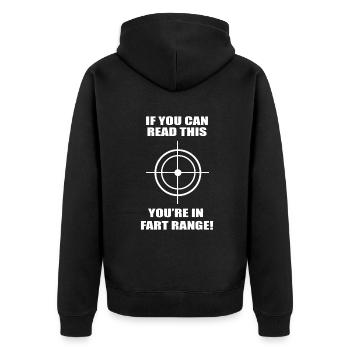 Si vous pouvez lire ceci, vous êtes dans Fart Range Funny gi - Veste à capuche bio Premium Unisexe - noir - Dos - Nico (187cm)