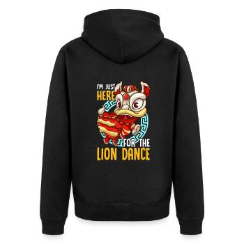 Nouvel An chinois 2023 Lion Dance Boy Girl Kids Red - Veste à capuche bio Premium Unisexe - noir - Dos - Nico (187cm)