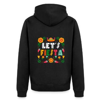 Cinco De Mayo Party Lets Fiesta Mexican For Women - Unisex Premium Organic Zip Hoodie - black - Back - Nico (187cm)