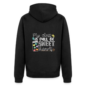 Professeurs Saint-Valentin Ma classe est pleine de Sweeth - Veste à capuche bio Premium Unisexe - noir - Dos - Nico (187cm)