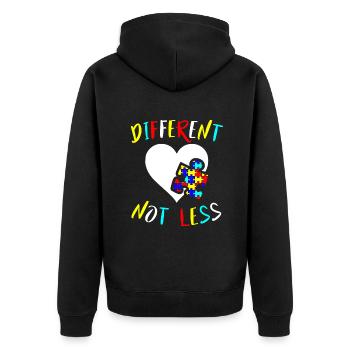 Autism Awareness Design Gift Different Not Less Fo - Veste à capuche bio Premium Unisexe - noir - Dos - Nico (187cm)