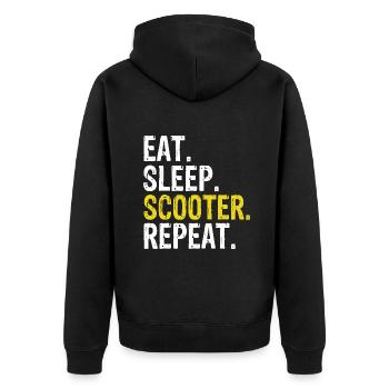 Manger Sleep Scooter Répéter Cadeau - Veste à capuche bio Premium Unisexe - noir - Dos - Nico (187cm)