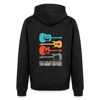 On n’a jamais trop de guitaresbasse électrique - Veste à capuche bio Premium Unisexe - noir - Dos - Nico (187cm)