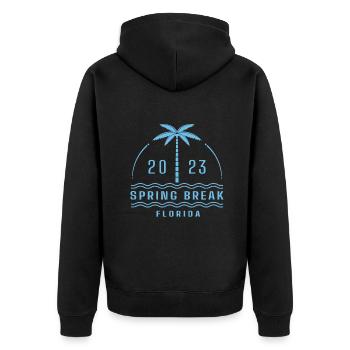Matching Spring Break Beach Vacation idea - Florid - Unisex Premium Organic Zip Hoodie - black - Back - Nico (187cm)