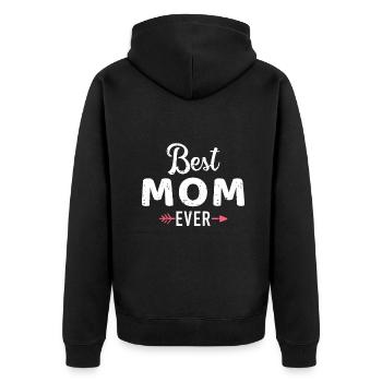 Meilleure fête des mères de tous les temps - Veste à capuche bio Premium Unisexe - noir - Dos - Nico (187cm)