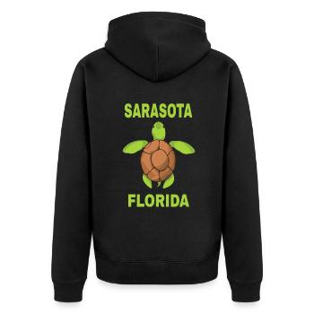 Sarasota Vacances en famille Tortue de mer de Floride - Veste à capuche bio Premium Unisexe - noir - Dos - Nico (187cm)