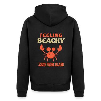 Urlaub auf South Padre Island - Familienausflug nach Texas - Unisex Premium Bio Zip Hoodie - Schwarz - Hinten - Nico (187cm)