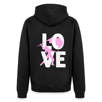 Cool Color Guard For Women Girls Marching Band Fla - Unisex Premium Organic Zip Hoodie - black - Back - Nico (187cm)