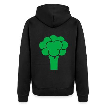 Green broccolihealhealing - Unisex Premium Organic Zip Hoodie - black - Back - Nico (187cm)