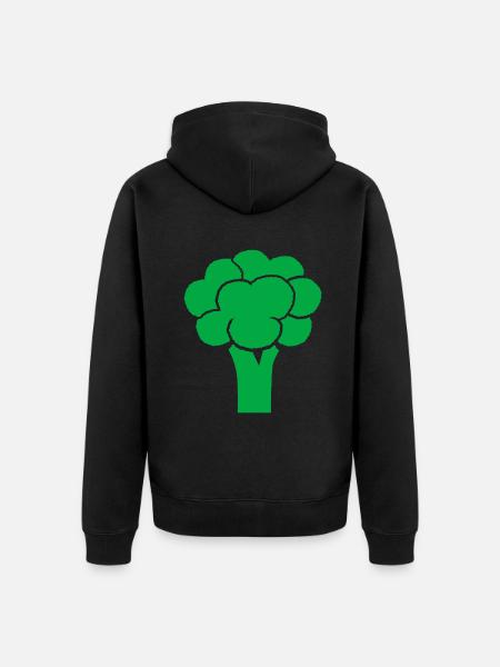 Brocolihealhealing vert - Veste à capuche bio Premium Unisexe - noir