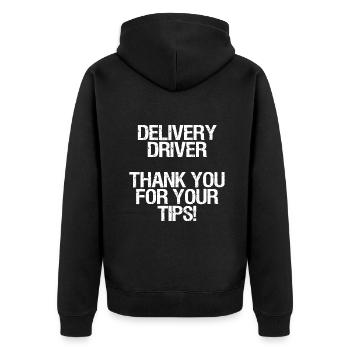 Livreur générique, merci pour vos conseils!g - Veste à capuche bio Premium Unisexe - noir - Dos - Nico (187cm)