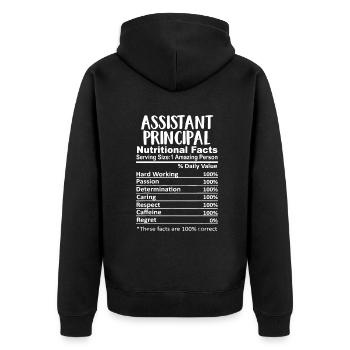 Directeur adjoint de la valeur nutritive Drôle de thé - Veste à capuche bio Premium Unisexe - noir - Dos - Nico (187cm)