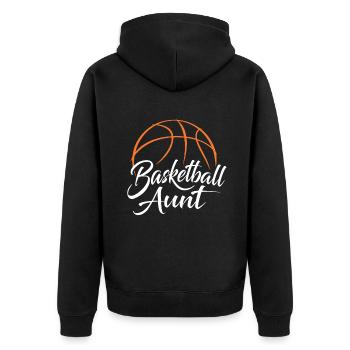 Tante basketball | Basketball Maman Tantebasketball - Veste à capuche bio Premium Unisexe - noir - Dos - Nico (187cm)