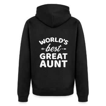 La meilleure grand-tante du monde - Veste à capuche bio Premium Unisexe - noir - Dos - Nico (187cm)