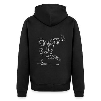 Parkour Freerunner Traceur Freerunning Men Boys Ki - Unisex Premium Organic Zip Hoodie - black - Back - Nico (187cm)